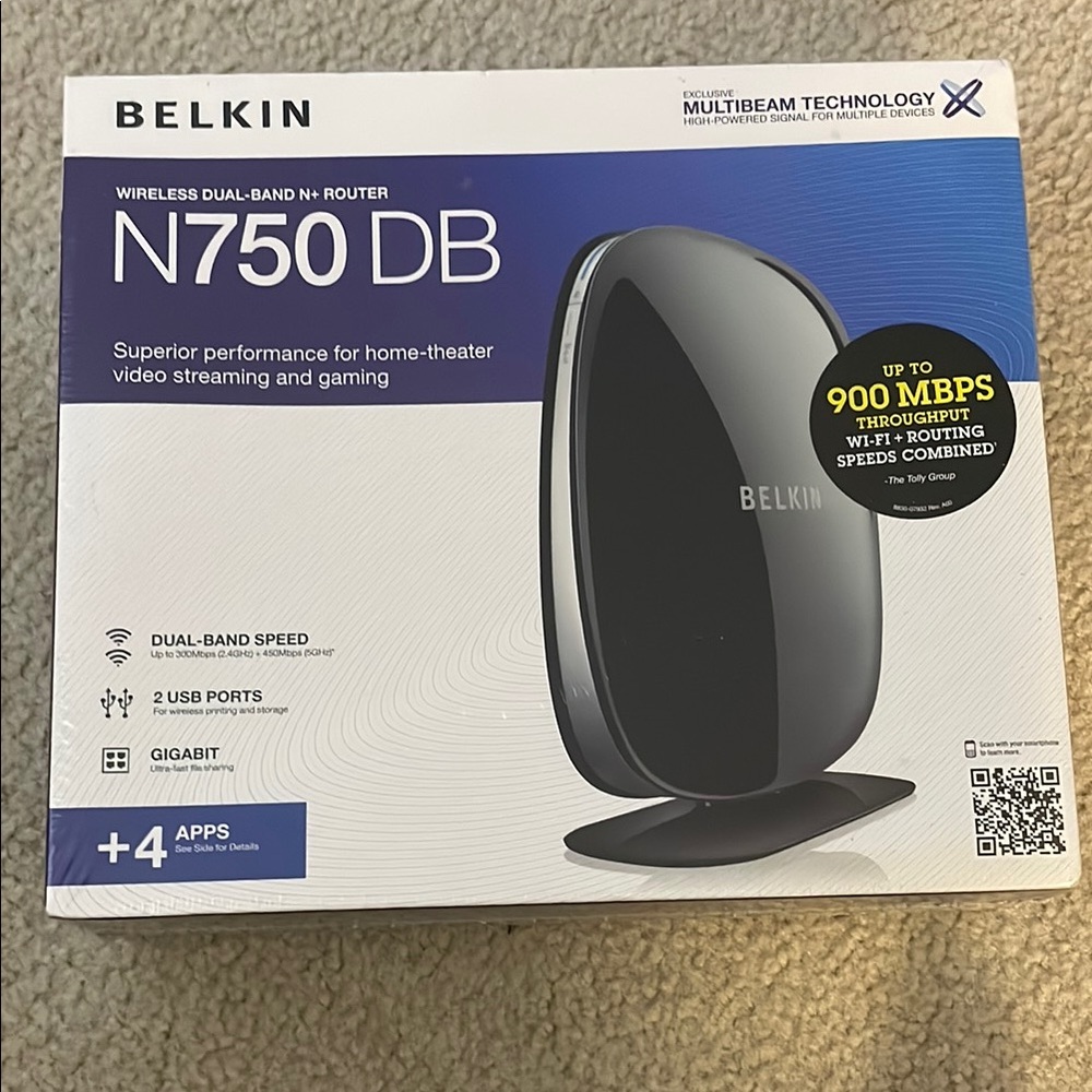 Never Opened Belkin Wireless Dual-Band N+ Router N750 DB